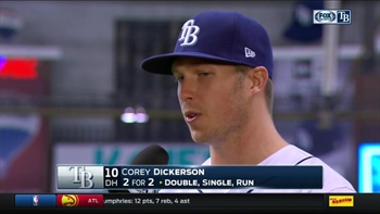 Corey Dickerson explains his approach in pinch-hit at-bat