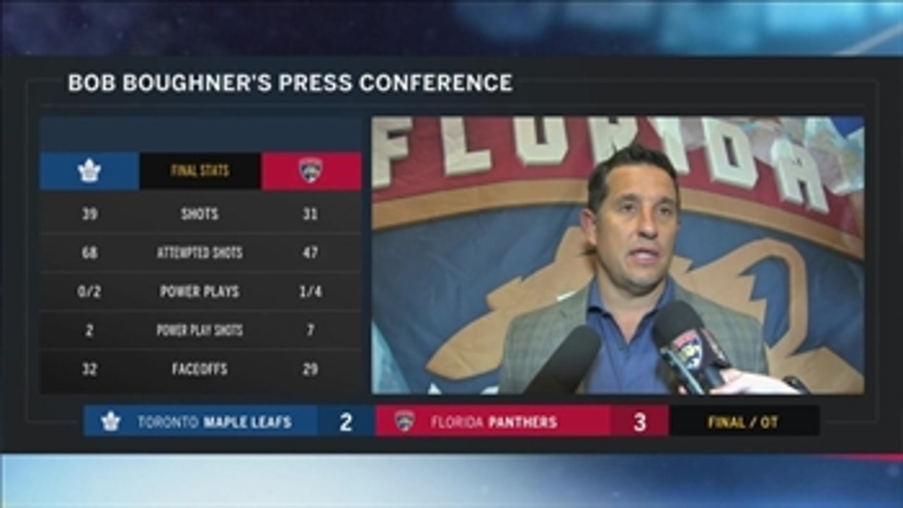 Bob Boughner: We're starting to become a good team