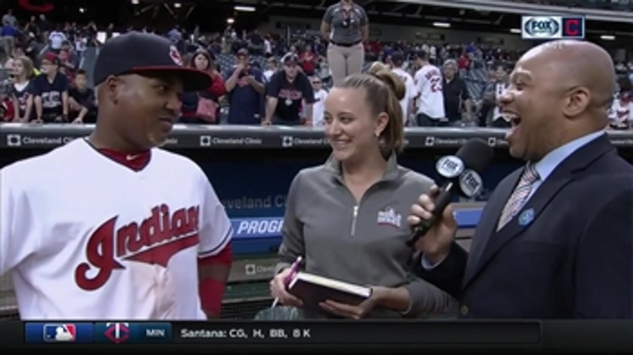 Jose Ramirez does double take - then ends interview with surprise