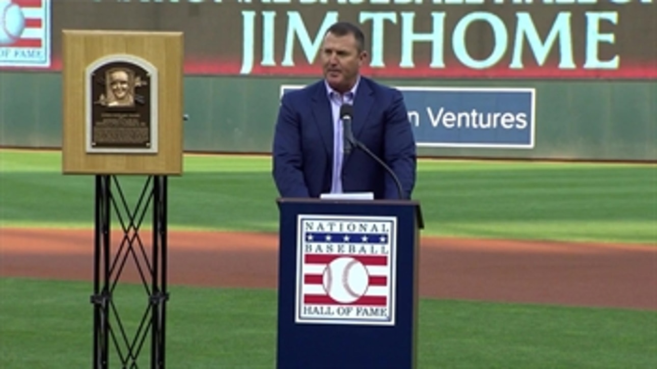Hall of Famer Jim Thome addresses Target Field