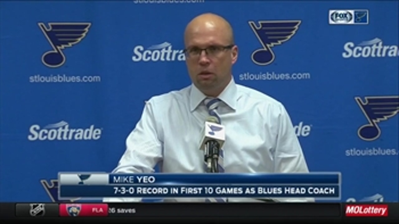 Yeo after Blues lose to Panthers: 'They grabbed the game back from us'