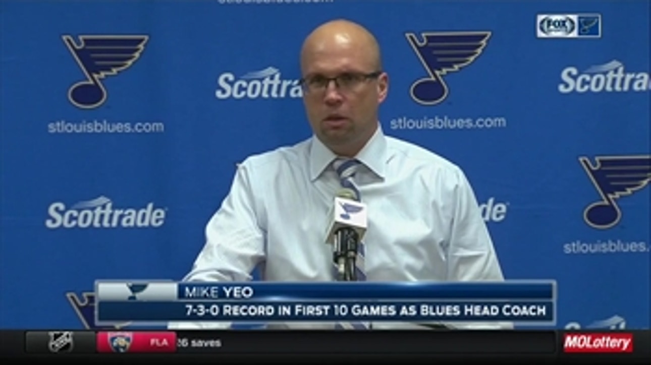 Yeo after Blues lose to Panthers: 'They grabbed the game back from us'