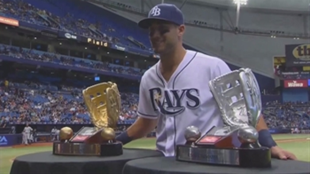 Kevin Kiermaier receives Gold and Platinum Gloves