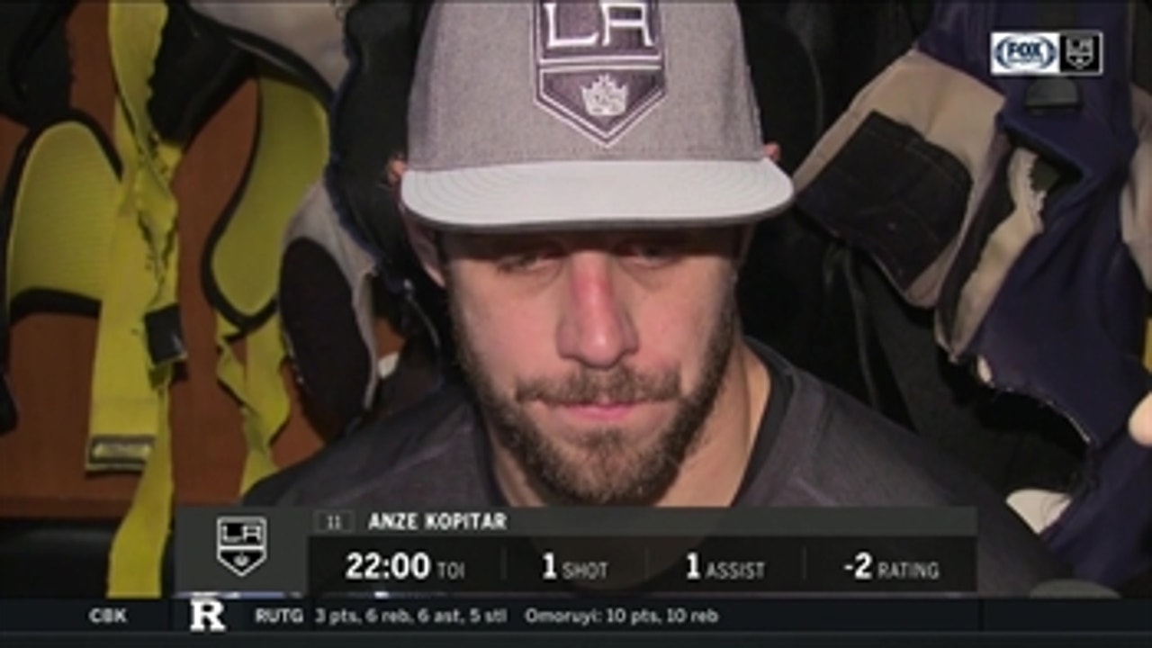 Anze Kopitar frustrated, takes responsibility after LA Kings loss