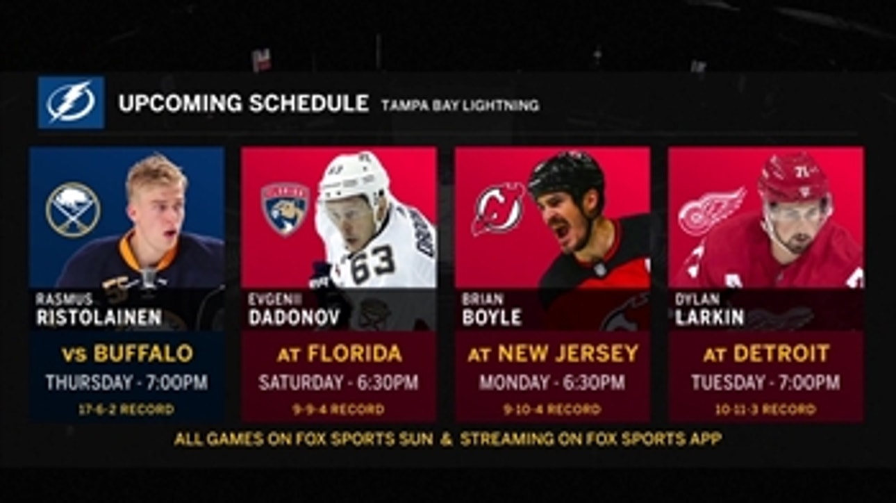 Lightning try to bounce back against electric Sabres