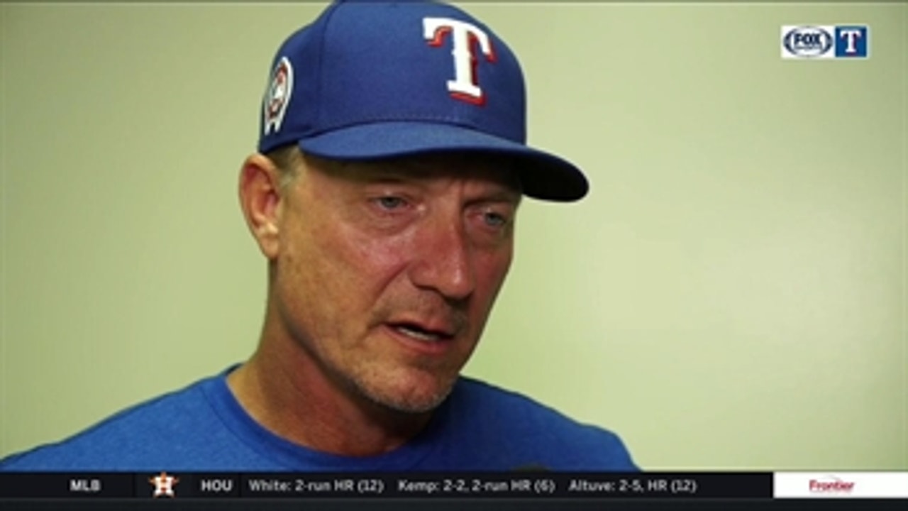 Jeff Banister on Rangers coming up short in 1-0 loss to Angels