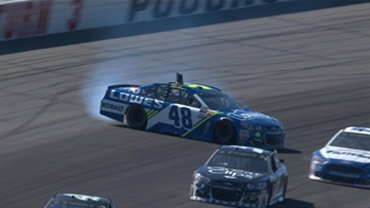 Jimmie Johnson crashes out early | 2017 POCONO