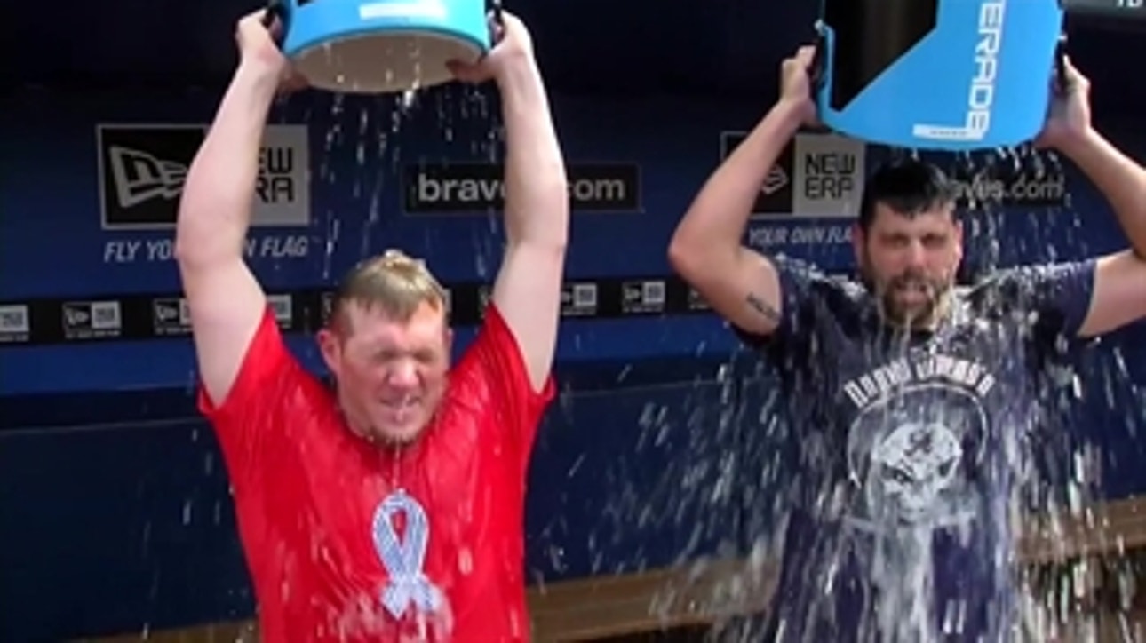 Braves players take Ice Bucket Challenge