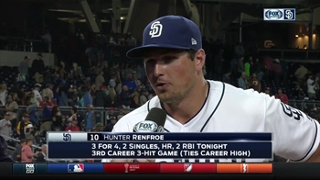 Hunter Renfroe on his home run and Padres' win over the Braves