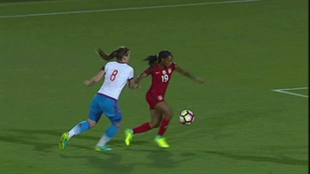Crystal Dunn bags first-half brace against Russia ' Women's International Friendly Highlights