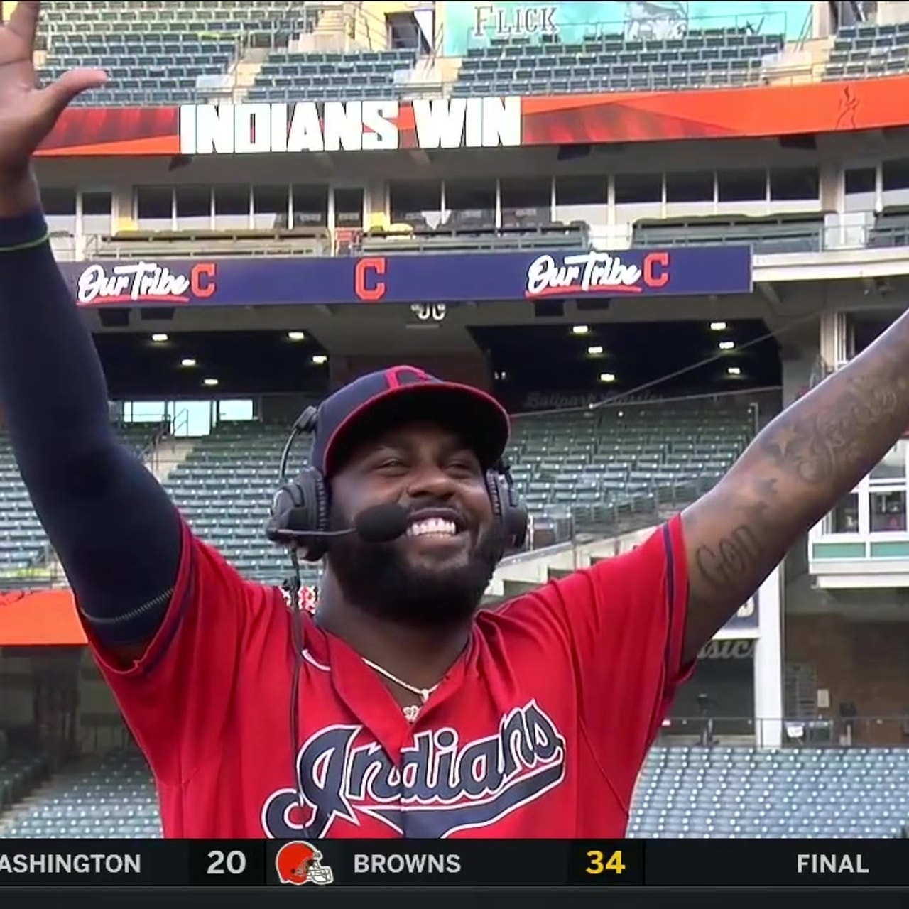 Franmil Reyes sings Whitney Houston's 'I Will Always Love You' at top of  his lungs