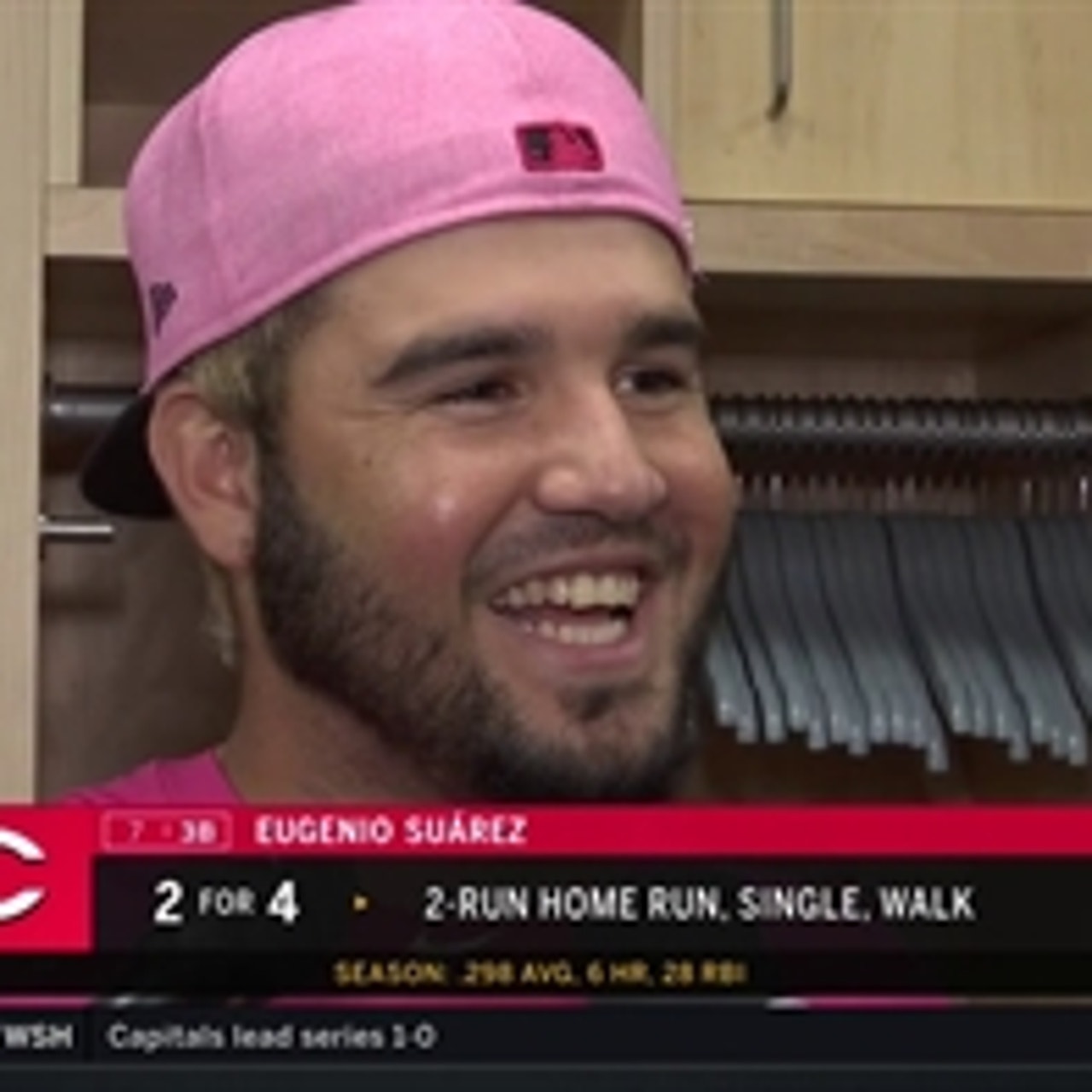 Eugenio Suarez delivers home run for mom and wife as Mother's