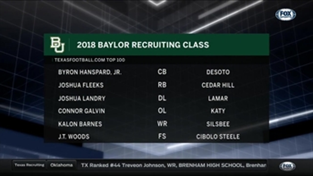 Baylor Bears ' Southwest Signing Day 2018