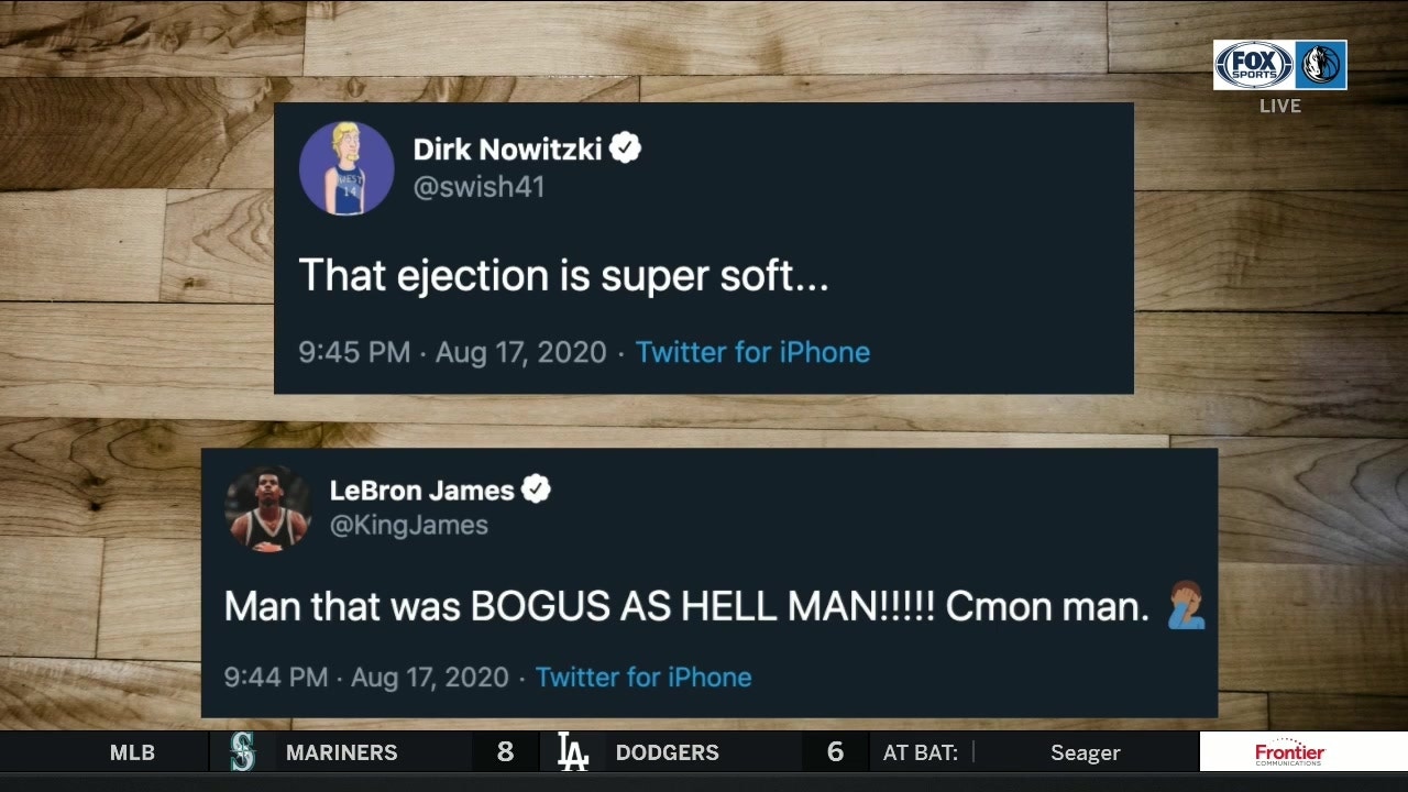 Dirk Nowitzki, LeBron James Disagree With KP Ejection | Mavs Live