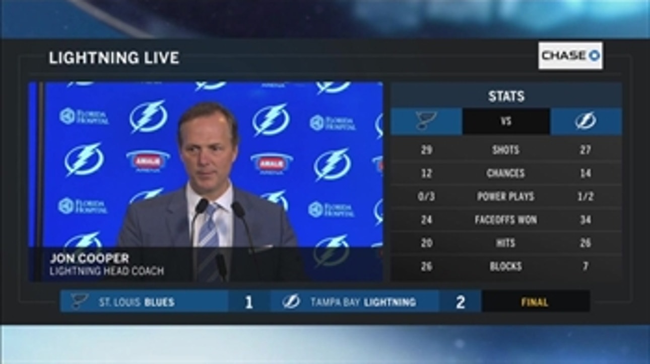 Jon Cooper: I think you saw our team grow tonight
