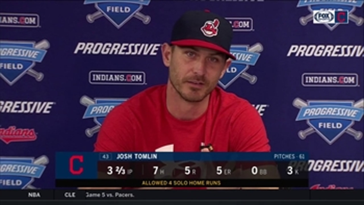 No excuses: Josh Tomlin knows he has to be better
