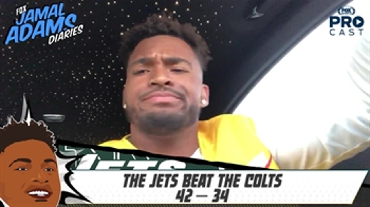 Jets safety Jamal Adams is fired up after New York defeated the Colts in Week 6