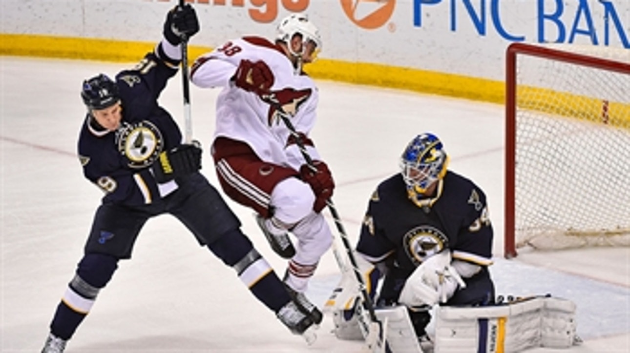 Blues squeak past Coyotes, win 2-1