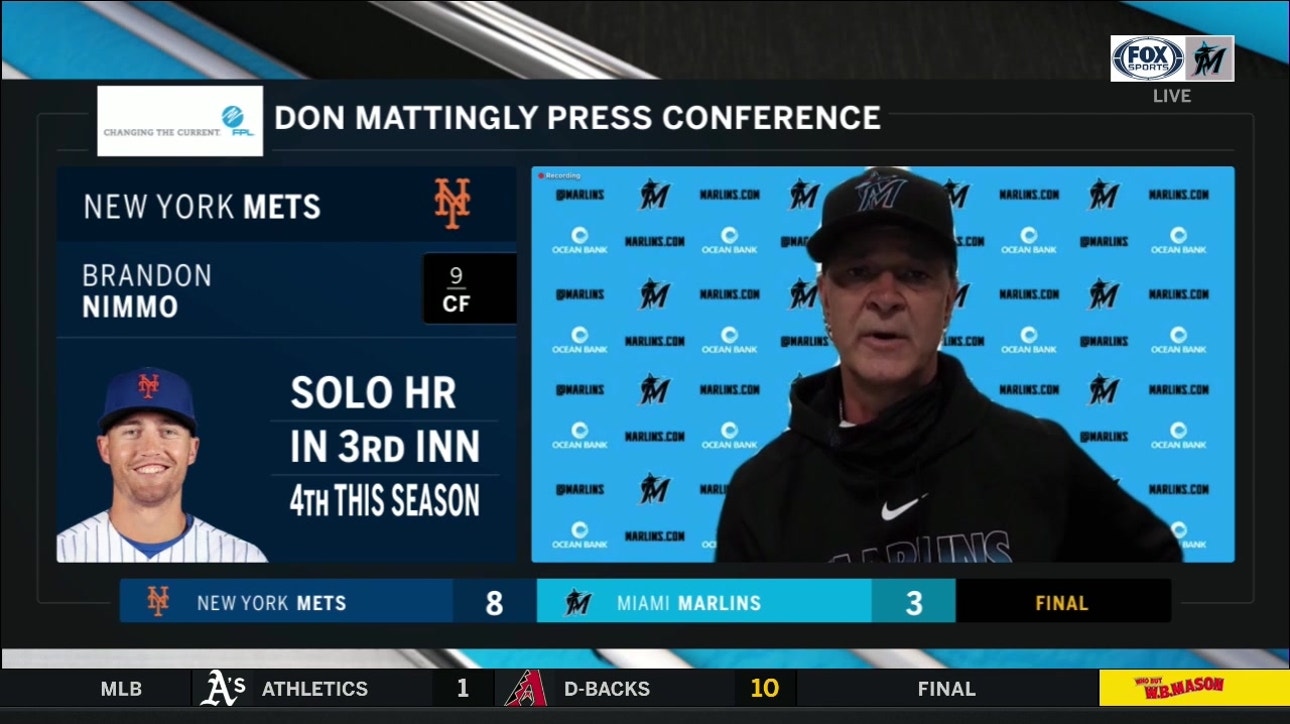 Don Mattingly discusses Tuesday's loss to Mets