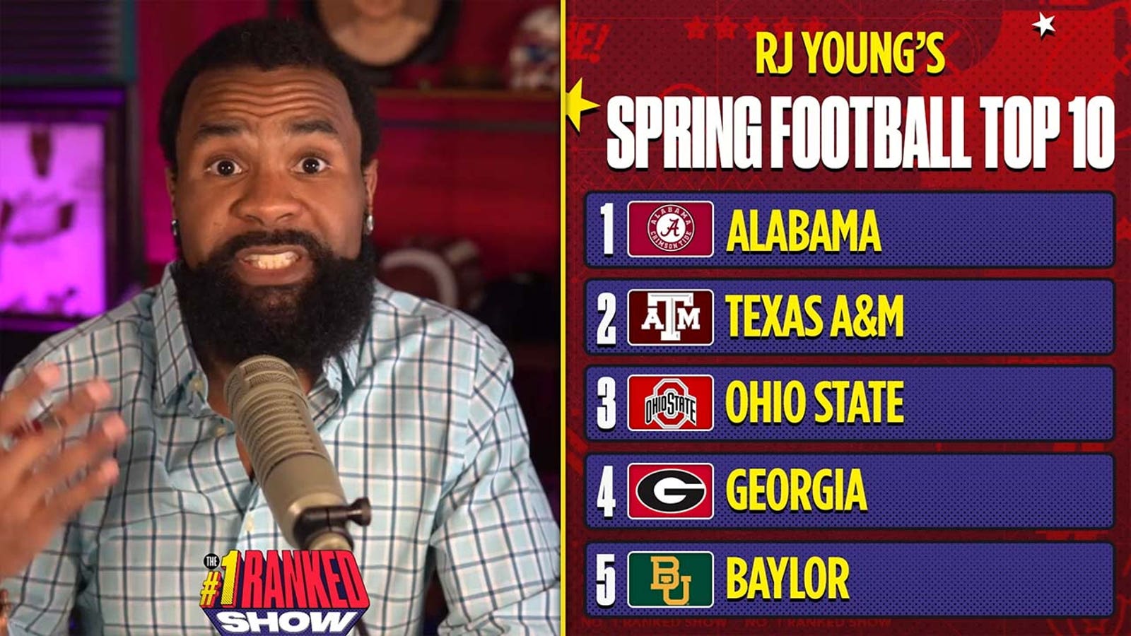 Alabama, Texas A&M and Ohio State crack RJ Young's spring top five
