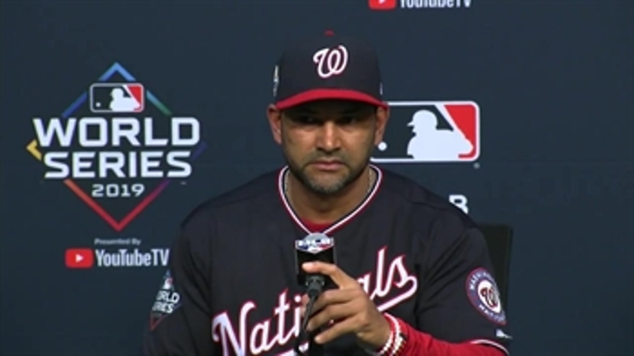Dave Martinez walks through emotional seventh inning ejection | FULL PRESS CONFERENCE