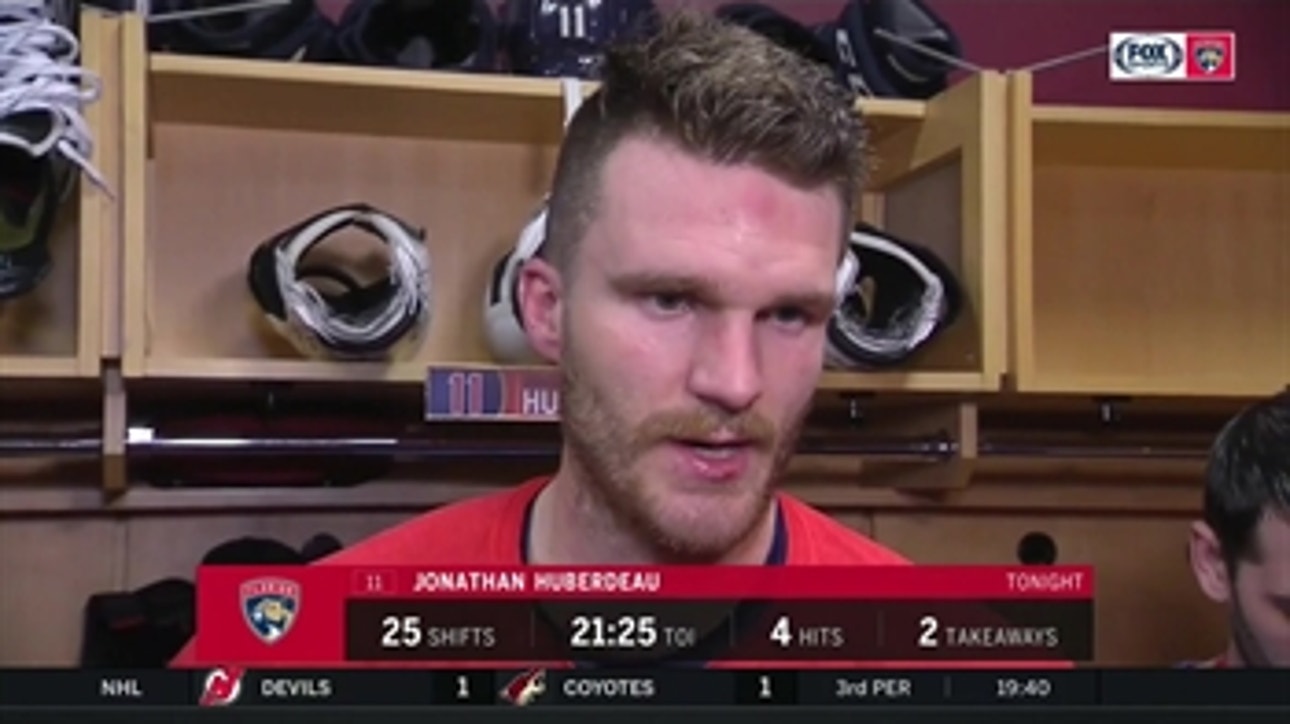 Jonathan Huberdeau on need to play with more emotion, aggressiveness after  4-2 loss to Boston