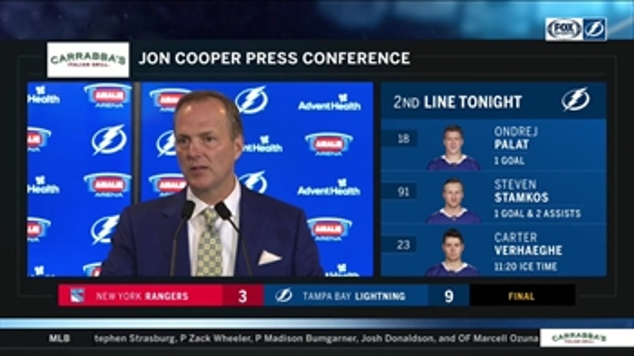 Jon Cooper breaks down Lightning's big win over Rangers