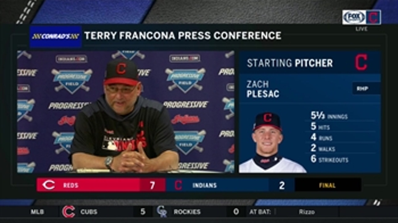 Terry Francona didn't want to extend Zach Plesac too far vs. Reds