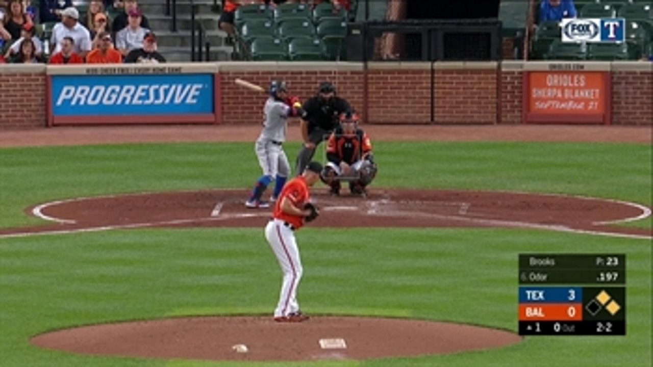 HIGHLIGHTS: Odor hits 3-run bomb to give Rangers 6-0 lead over Orioles