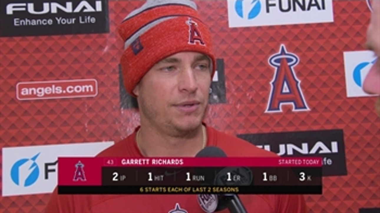 Angels pitcher Garrett Richards: 'I felt really comfortable with everything and the way it was moving.'
