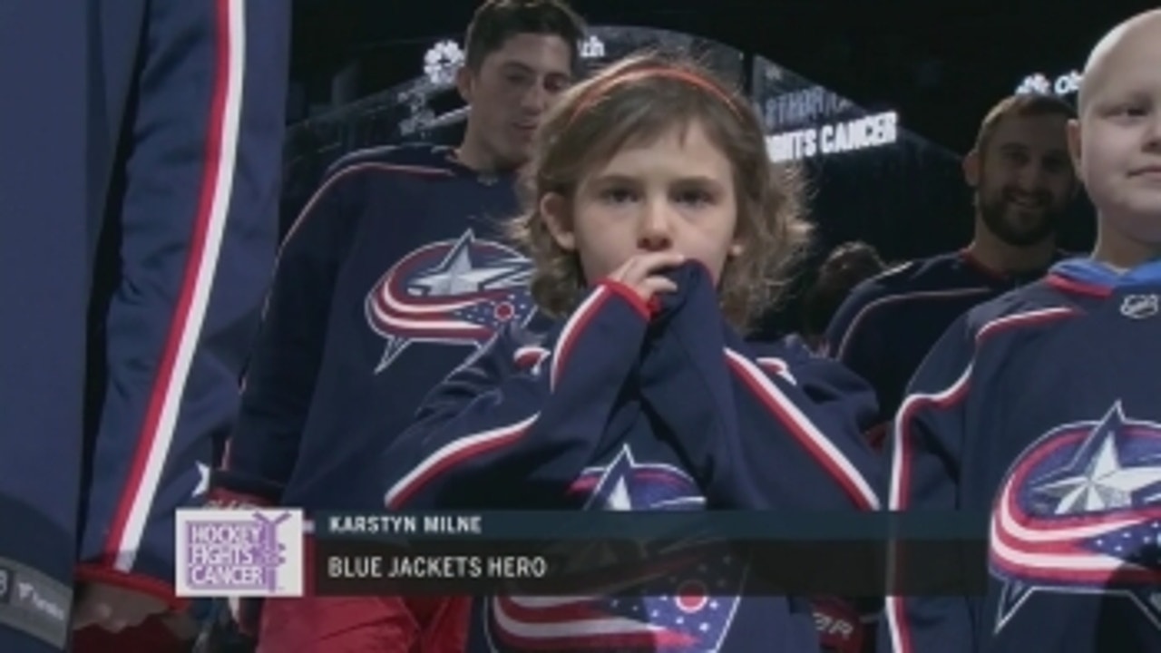 Columbus Blue Jackets honor young heroes fighting cancer