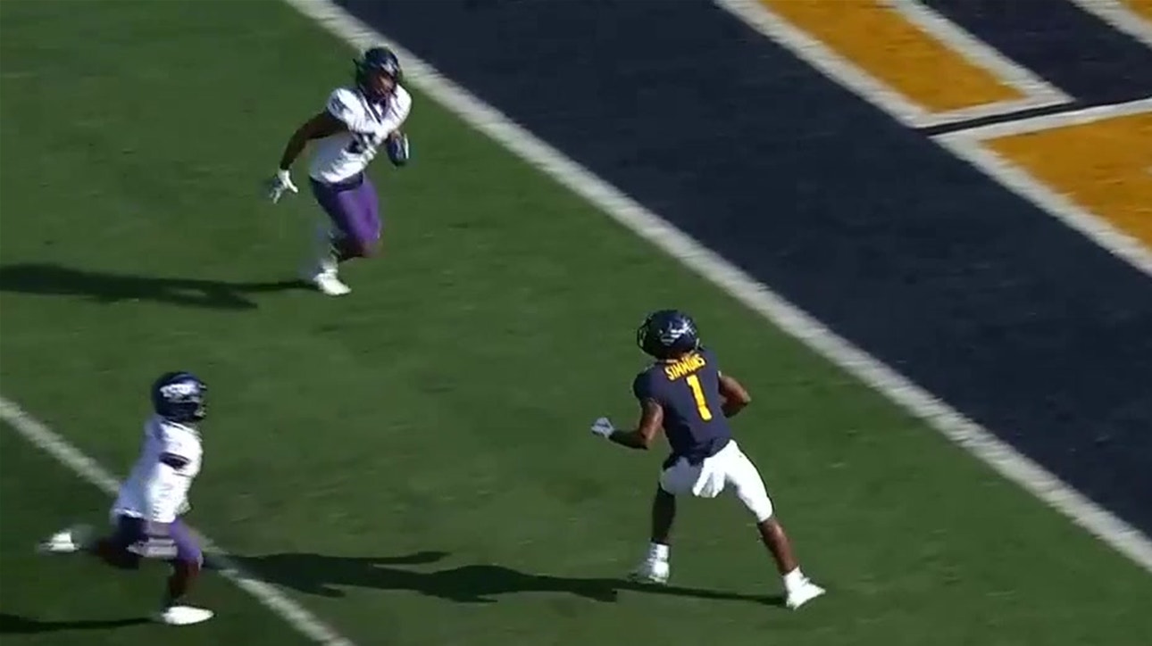 West Virginia QB Jarret Doege finds T.J. Simmons for the touchdown to take 14-3 lead over TCU