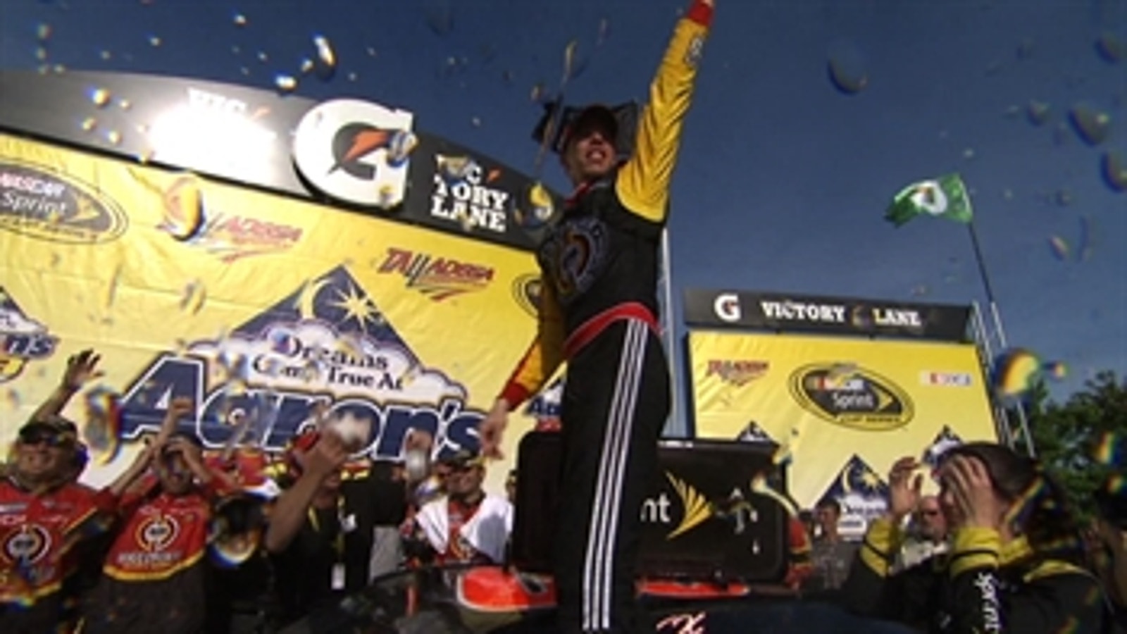 Brad Keselowski gets his first Cup win at Talladega after wrecking Carl Edwards