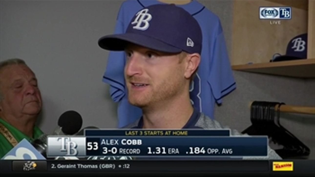 Alex Cobb describes coming out with a win in exciting game