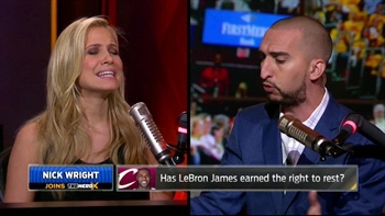 Does LeBron James deserve the right to rest? Nick Wright and Kristine Leahy debate ' THE HERD