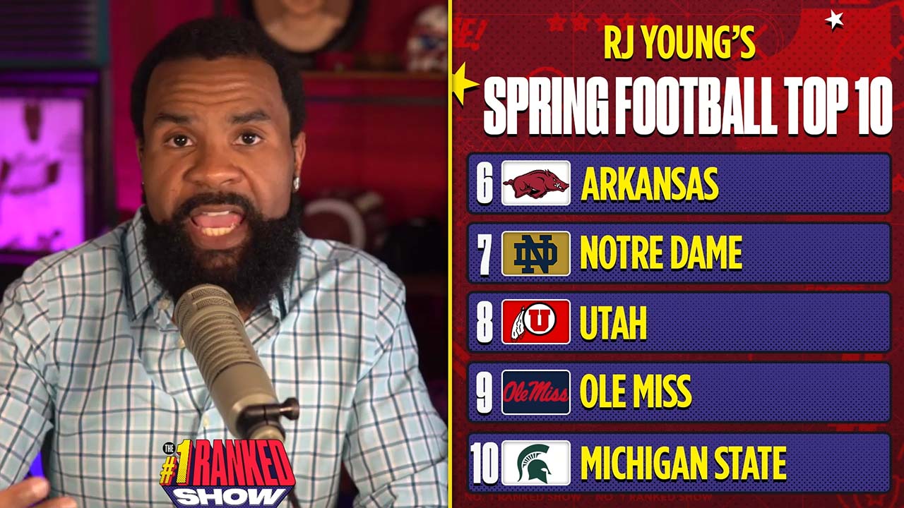 Arkansas, Notre Dame and Utah crack RJ Young's spring top ten teams I No. 1 Ranked Show