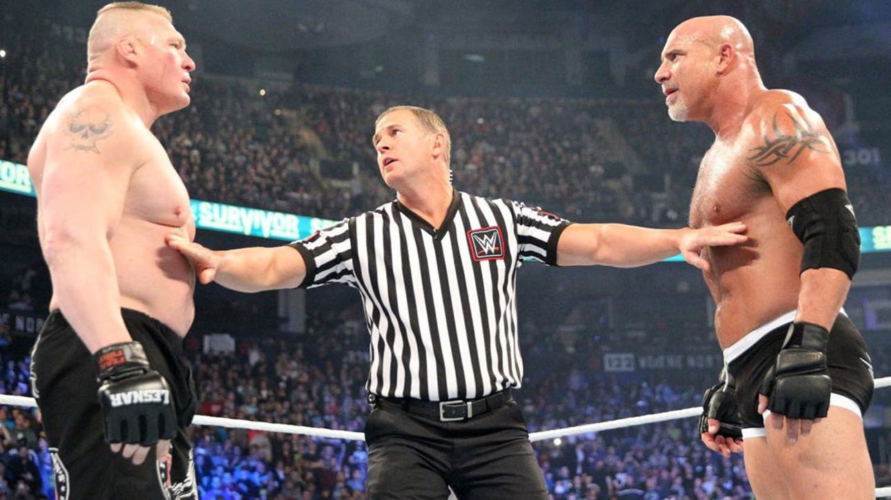 Goldberg returns after 12 years to take on Brock Lesnar | WWE ON FOX