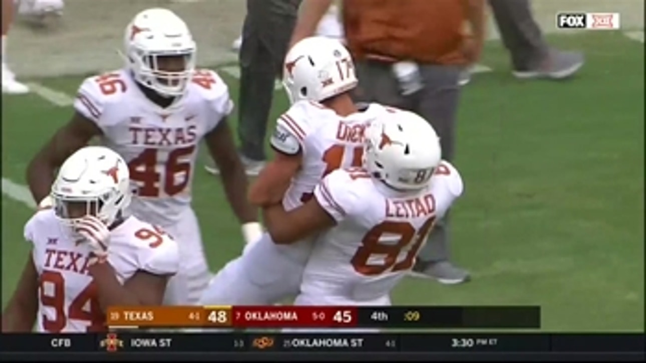 Red River Flashback: Dicker kicks game-winner, Texas beats Oklahoma 48-45