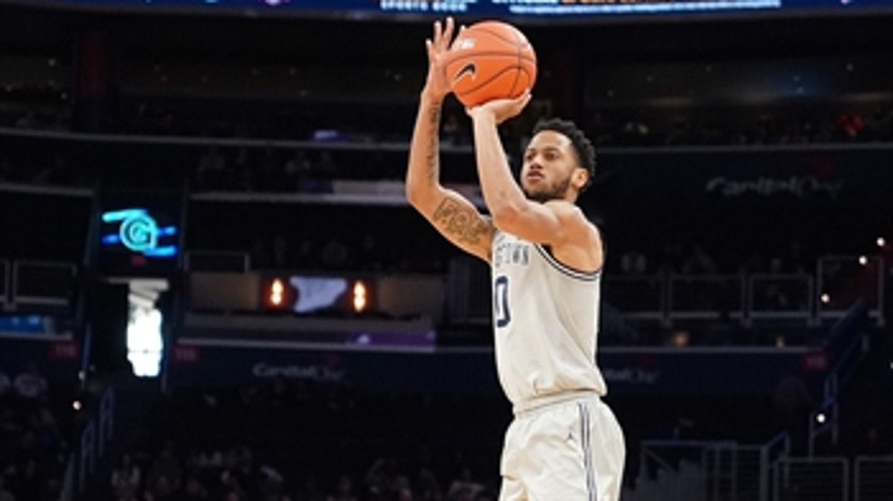 Georgetown uses strong second half to hand American an 80-60 loss