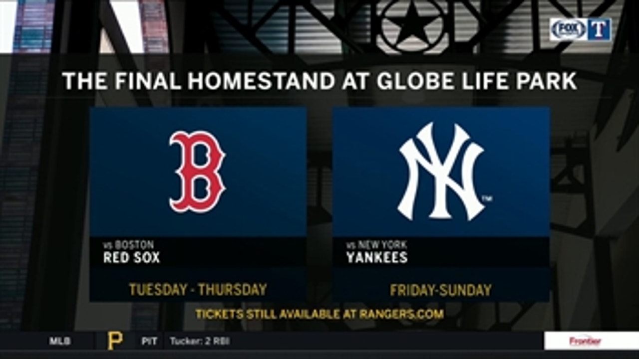 Final Homestand at Globe Life Park ' Rangers Live