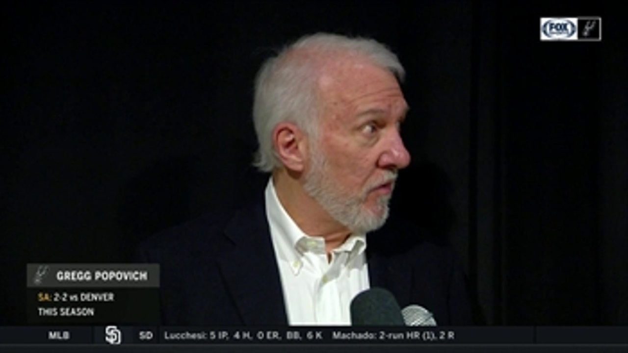 Gregg Popovich on Spurs loss against Nuggets