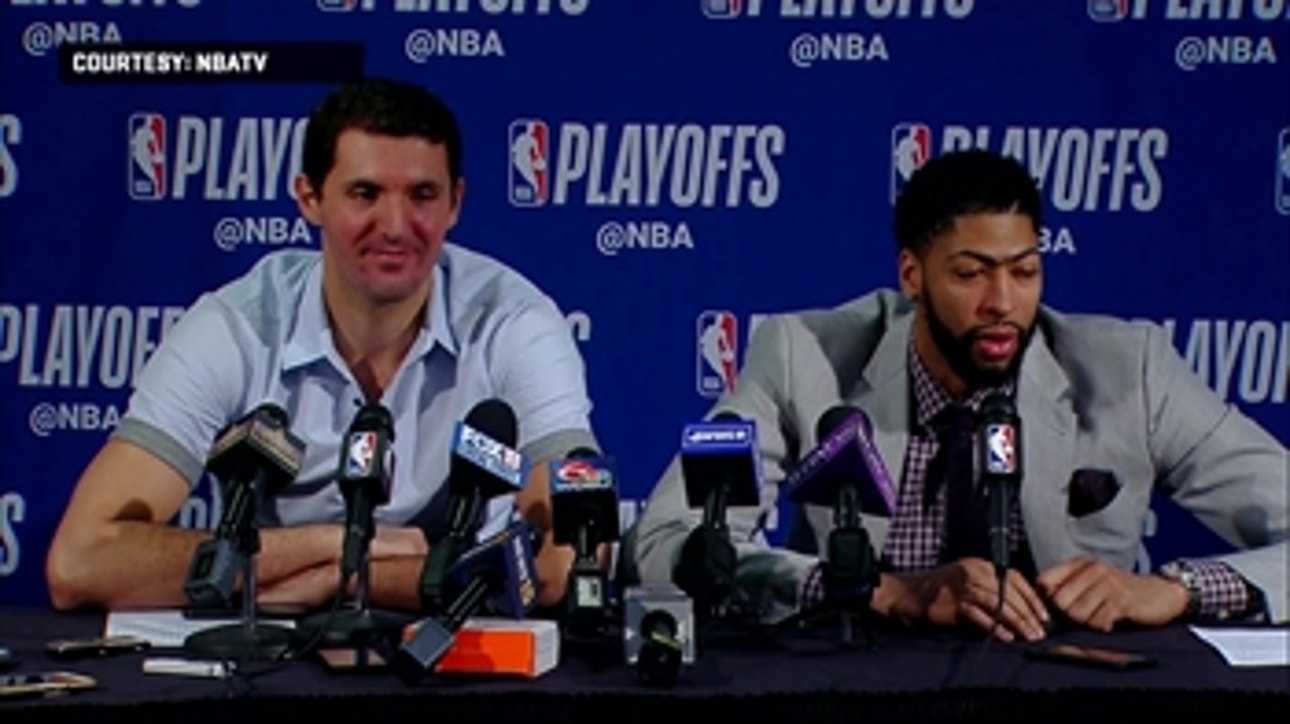Nikola Mirotic and Anthony Davis Press Conference - Game 3 ' Trail Blazers at Pelicans