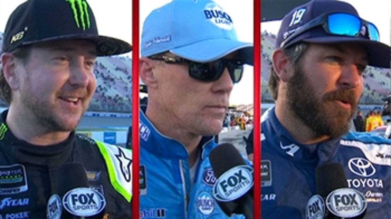 Kurt Busch, Martin Truex Jr. & Kevin Harvick comment on strong runs in Michigan