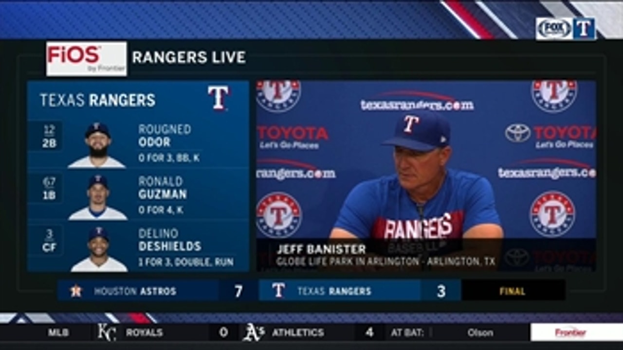 Jeff Banister on Joey Gallo bunting in loss to Astros