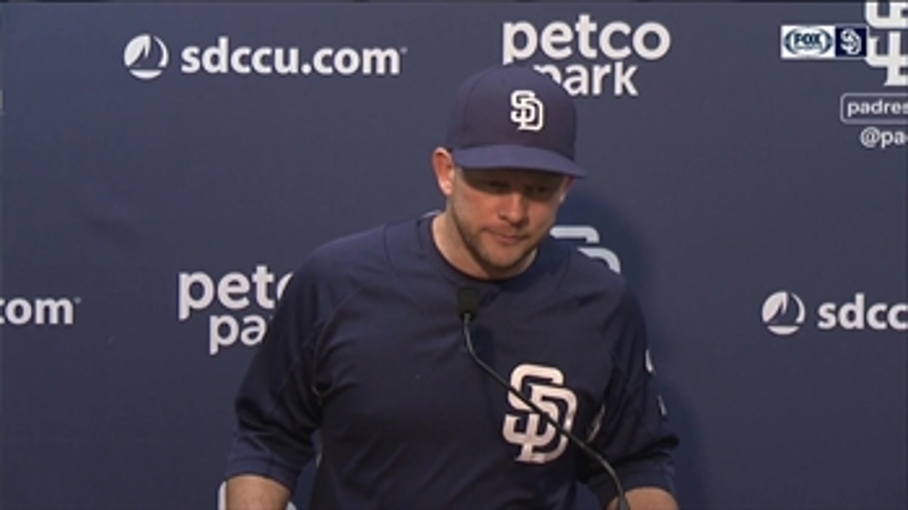 Padres manager Andy Green on the 8-4 win