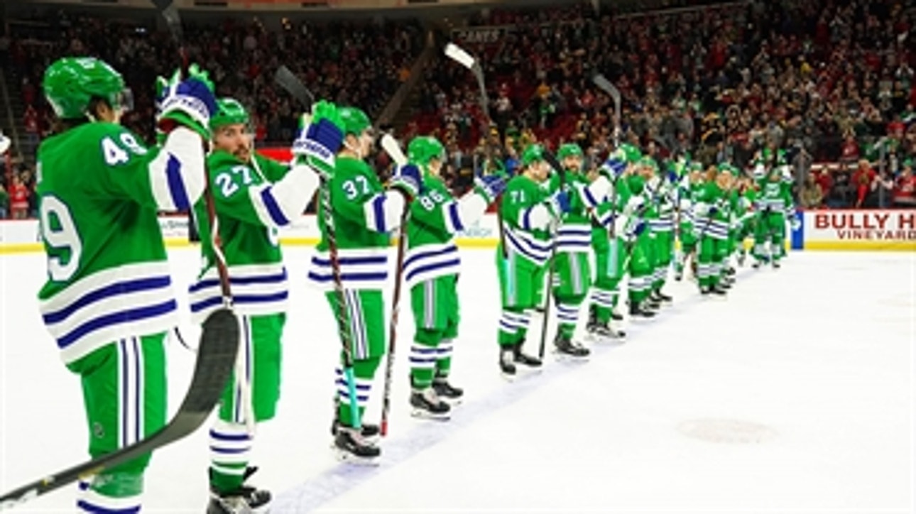 Hurricanes celebrate Whalers Night with win over Bruins