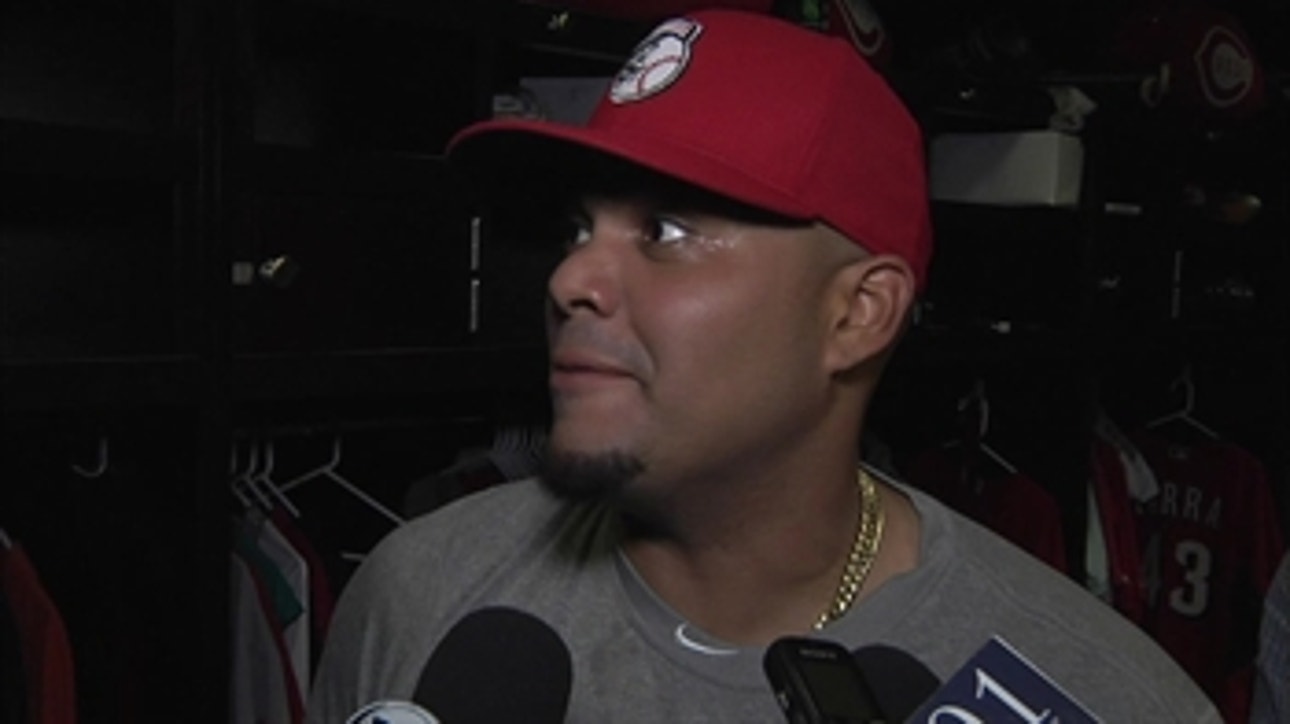 Reds catcher Pena on Cueto: 
'Today he was unbelieveable'