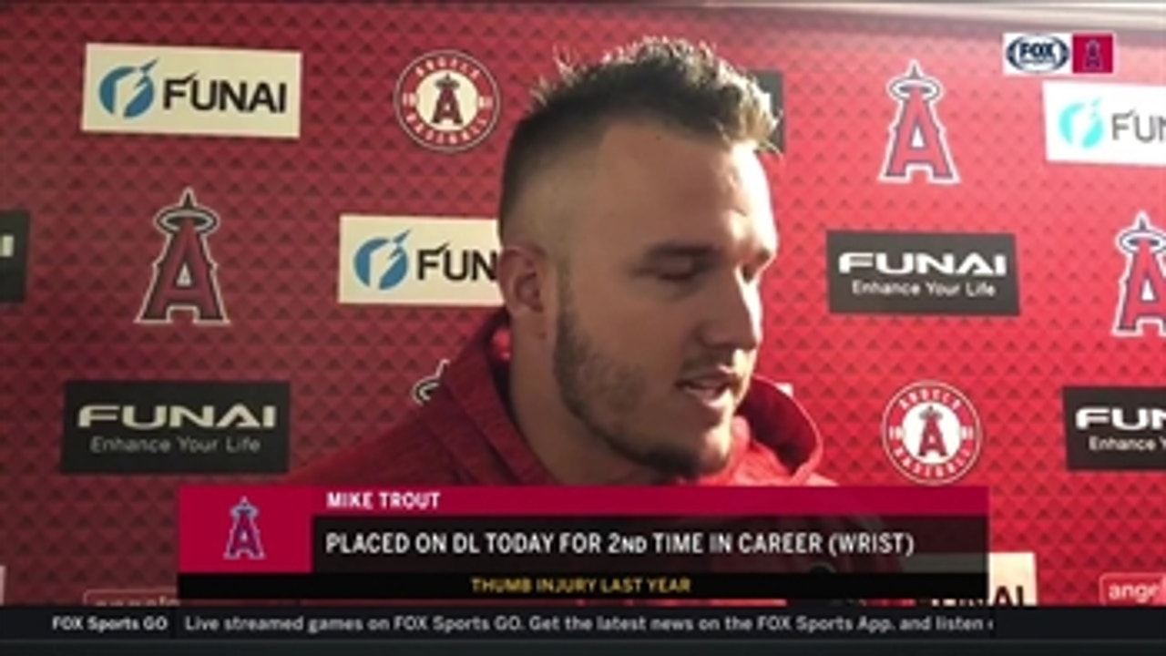 Mike Trout on being put on the DL: 'It's just tough'