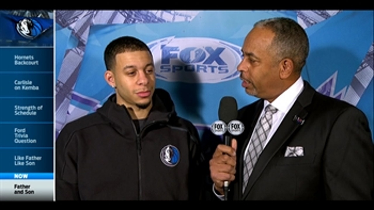 Mavs Live: Seth Curry interviewed by Dad before game