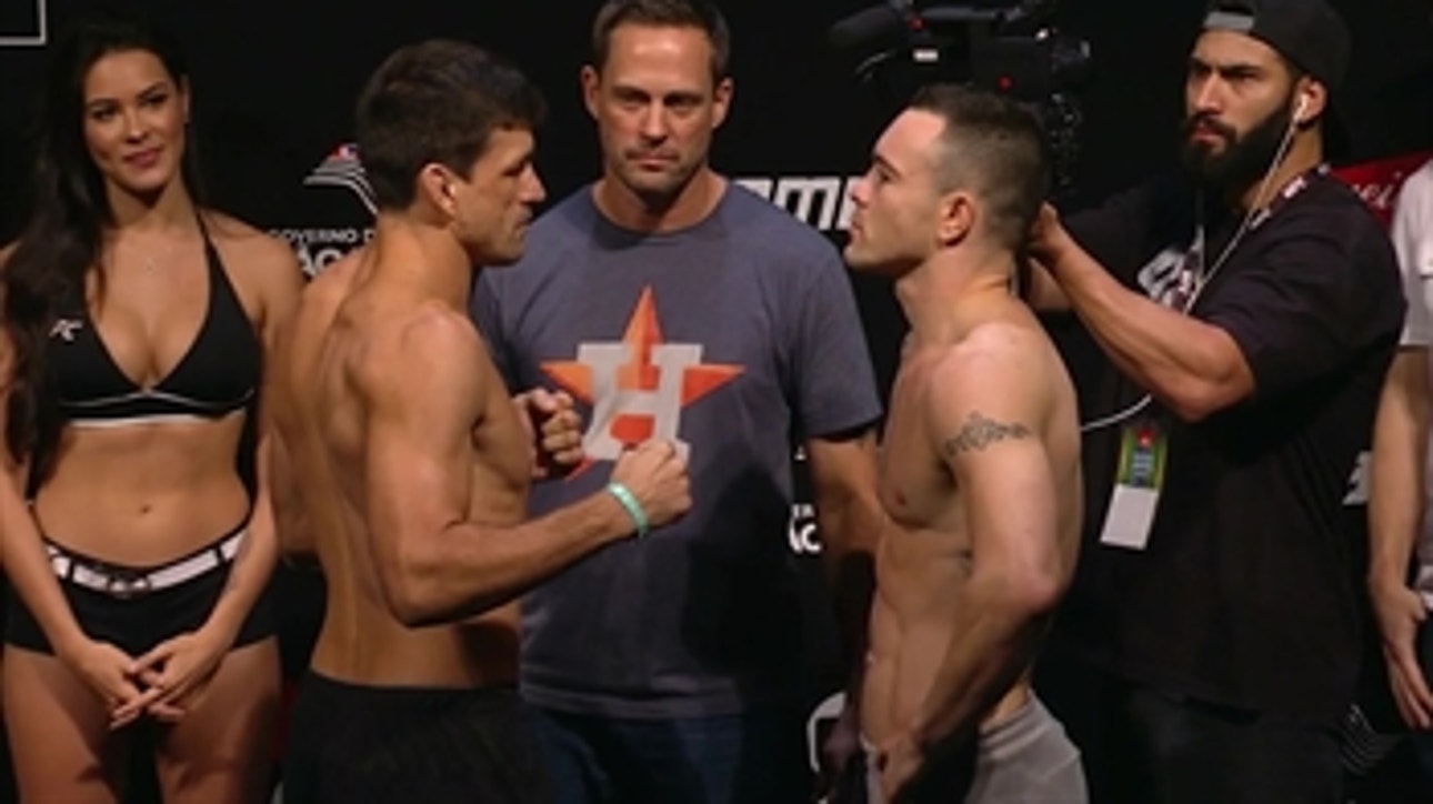Demian Maia vs Colby Covington faceoff ' Weigh-in 'UFC FIGHT NIGHT